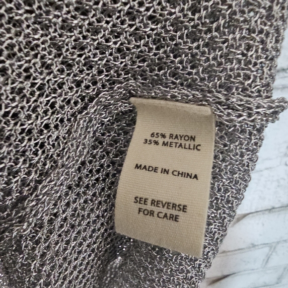 GUILDED INTENT Loose-knit Metallic Dolman Top, XS - Picture 7 of 7